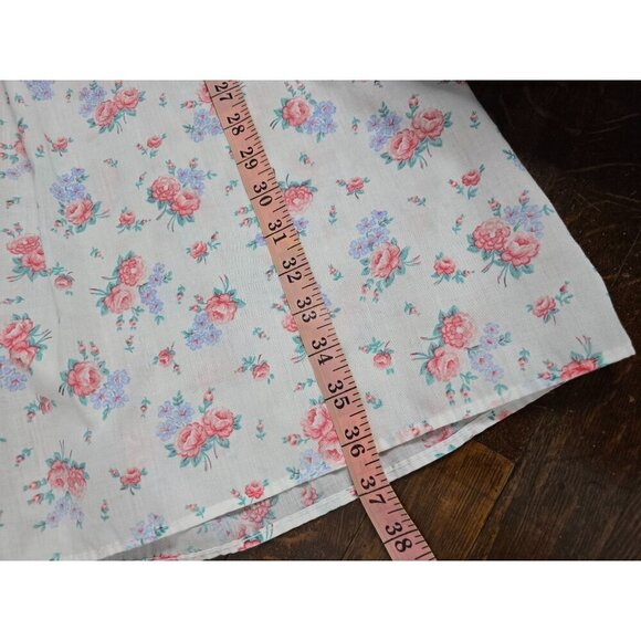 Vintage Dainty Floral Grannycore Cotton Night Gown House Dress - Picture 8 of 11